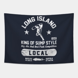 LONG ISLAND NEW YORK King Of Sump Style Snow Boarder Tapestry