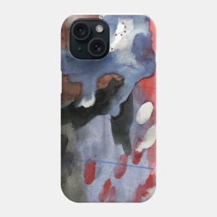 Simple abstract watercolor animal print. Brushed grunge graffiti. Terrakota tye dye boho. Best for backgrounds, wallpapers, covers and packaging, wrapping paper. Phone Case