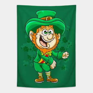 Flossing Leprechaun St Patricks Day Tapestry