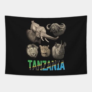 Tanzania Big Five Africa Safari Tapestry