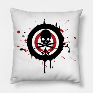 skull cross sword Pillow