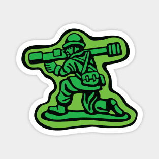 Green Toy Soldier with Bazooka Magnet