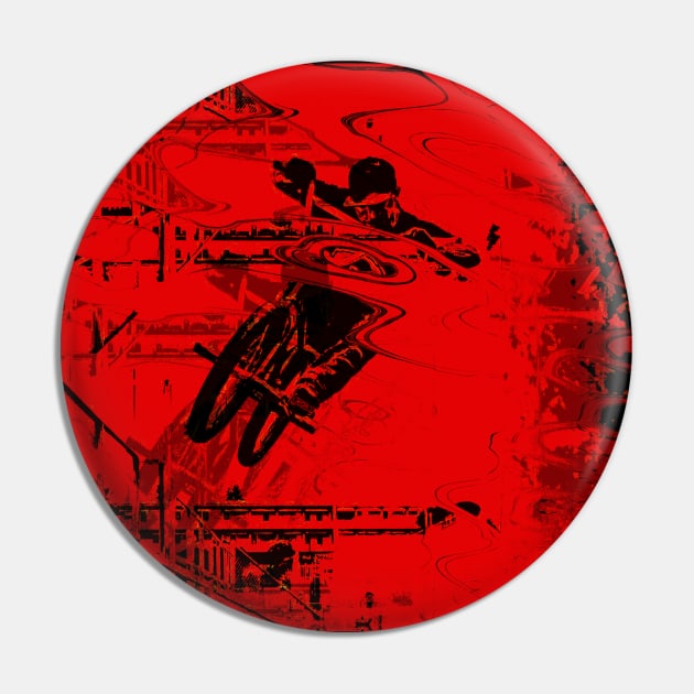 Red Zone - BMX Street Rider Pin by Highseller