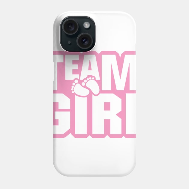 Team Girl Baby Shower Gender Reveal Party Pink Phone Case by macshoptee