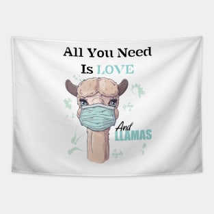 All You Need Is Love And Llamas Tapestry