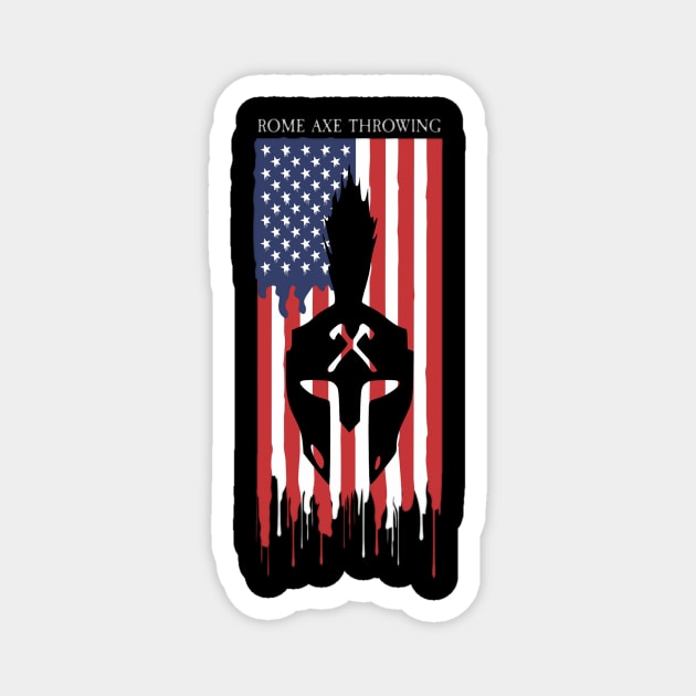 The Axe Shoppe | Rome Axe Throwing American Flag Magnet by The Axe Shoppe