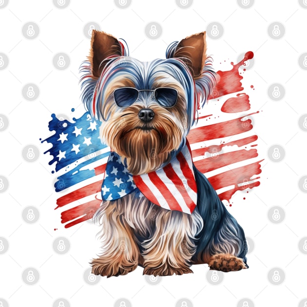 4th of July Yorkshire Terrier #4 by Chromatic Fusion Studio