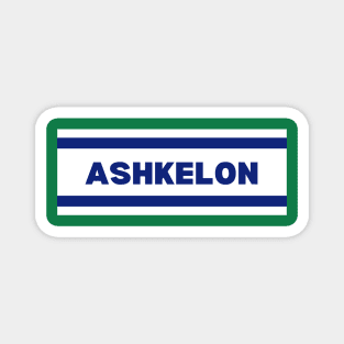 Ashkelon City in Israel Flag Colors Magnet