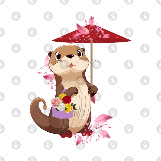 cute otter by Taz Maz Design