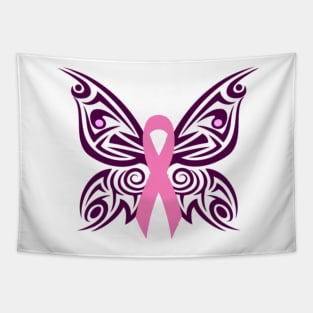 Breast Cancer Awareness Butterfly Tapestry