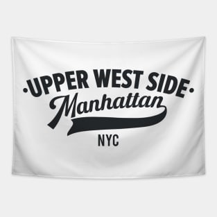 Upper West Side Manhattan Minimal Typo Art - NYC Urban Vibes Tapestry