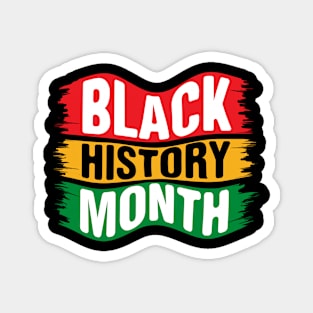 Black History Month text design Magnet