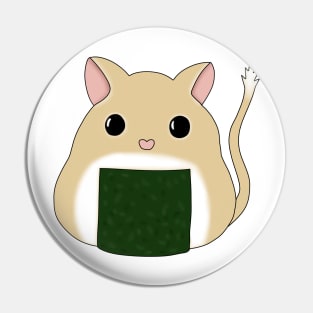 Cute rice ball gerbil (shushi, onigiri) Pin