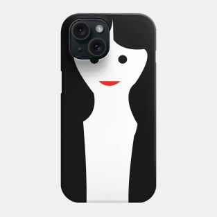 Girl Face With A Long Black Hair Phone Case