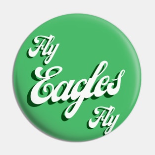 Fly Eagles Fly Retro Pin