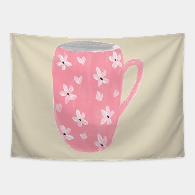 Pink mug Tapestry by ThaisMelo