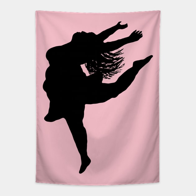 Dancing Woman Silhouette Tapestry by Strangers With T-Shirts