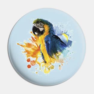 Tropical Parrot Pin