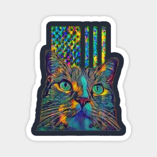 Cat Flag (pastel colors) Magnet