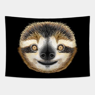Cute two-toed sloths with smile face classic Tapestry