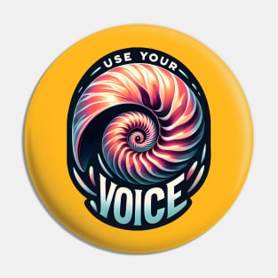 Use your voice Pin