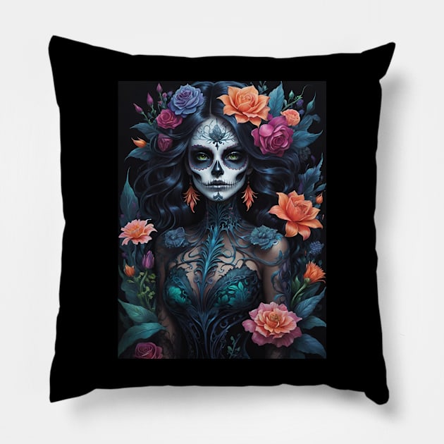 Midnight Visage Pillow by Absinthe Society 