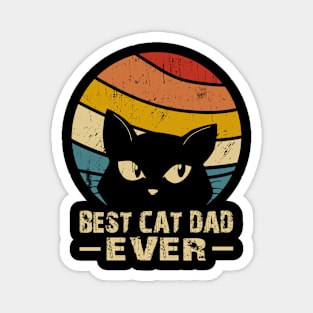 Vintage Best Cat Dad Ever Magnet