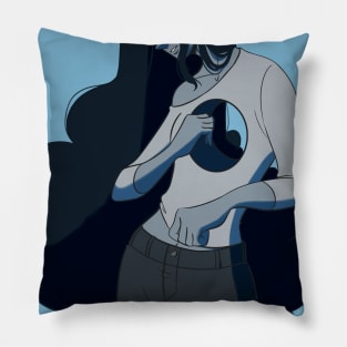 "Something's missing" sad girl Pillow