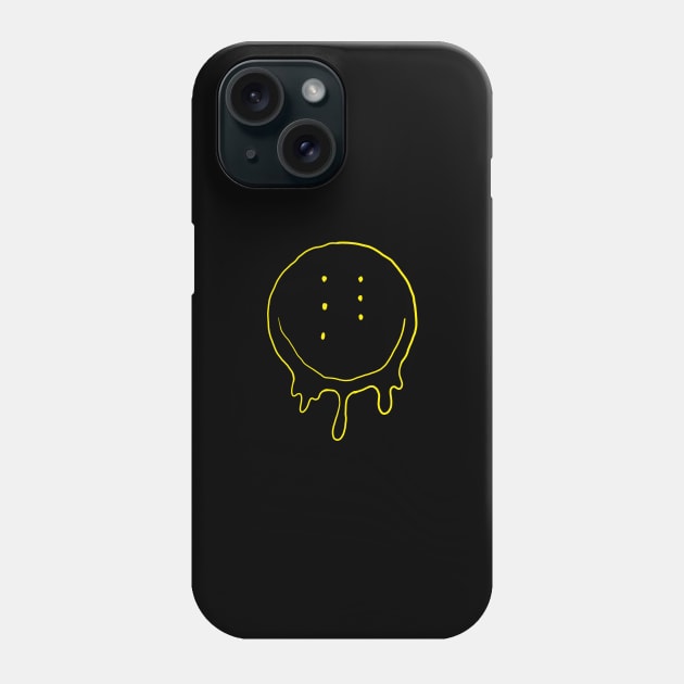 Drippy Six-Eyed Smiley Face, Medium Phone Case by Niemand