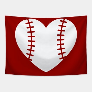 baseball heart Tapestry