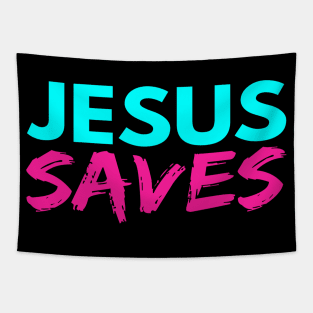 Jesus Saves Funny Christian Tapestry