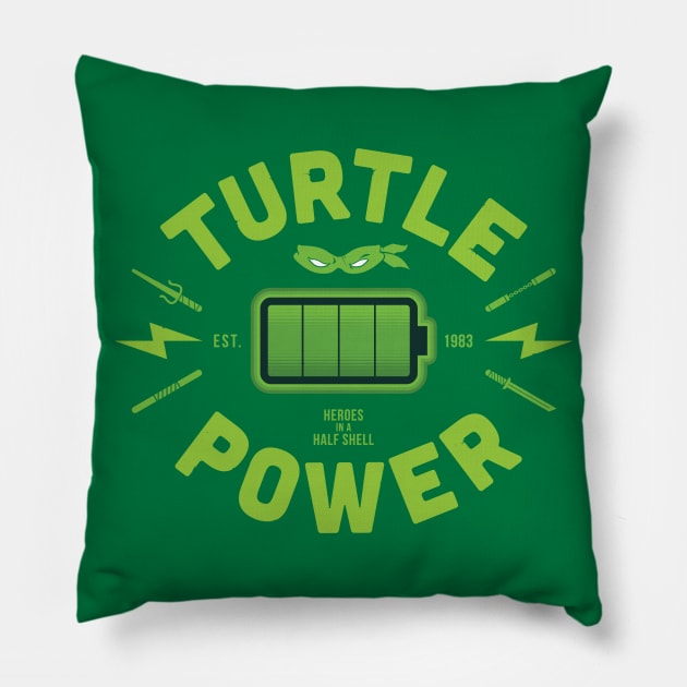 Turtle Power - ooze green Pillow by HtCRU