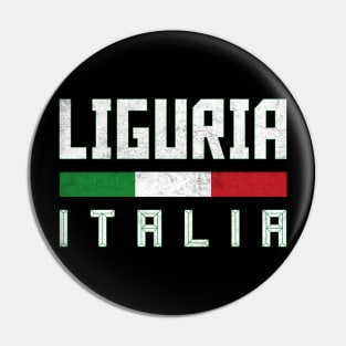 Liguria Italia / Italy Typography Design Pin