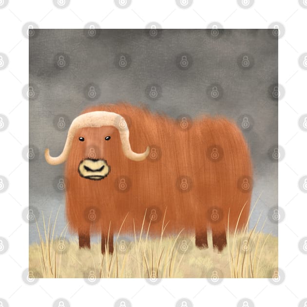 Musk Ox Illustration by DragonpupLees