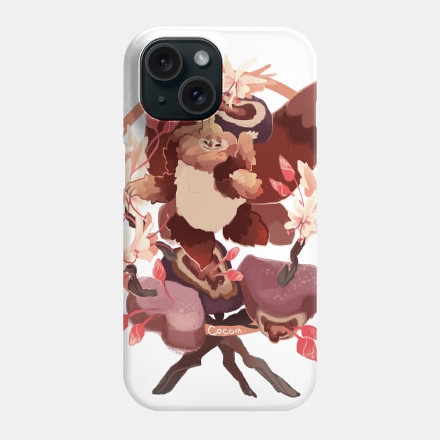 Cocoa Mochi Moth Phone Case by cosmicloak