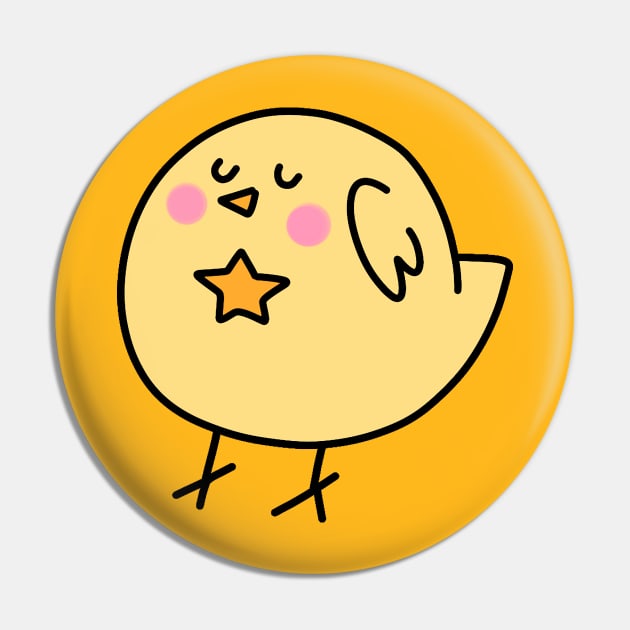 Star Yellow Bird Pin by saradaboru
