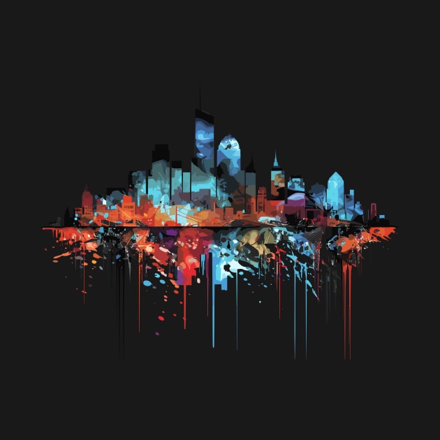 City Skylines Urbain World Fun Life Abstract by Cubebox