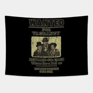 VINTAGE -  WANTED The Three Stooges For Vagrancy Tapestry