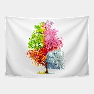 Seasons tree Tapestry