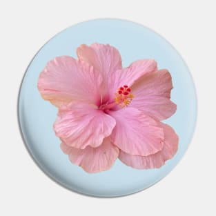 Cute Pink Hibiscus Flower Pin