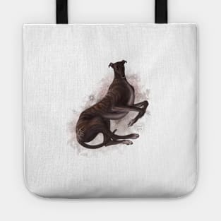 Greyhound brindle flowers design Tote