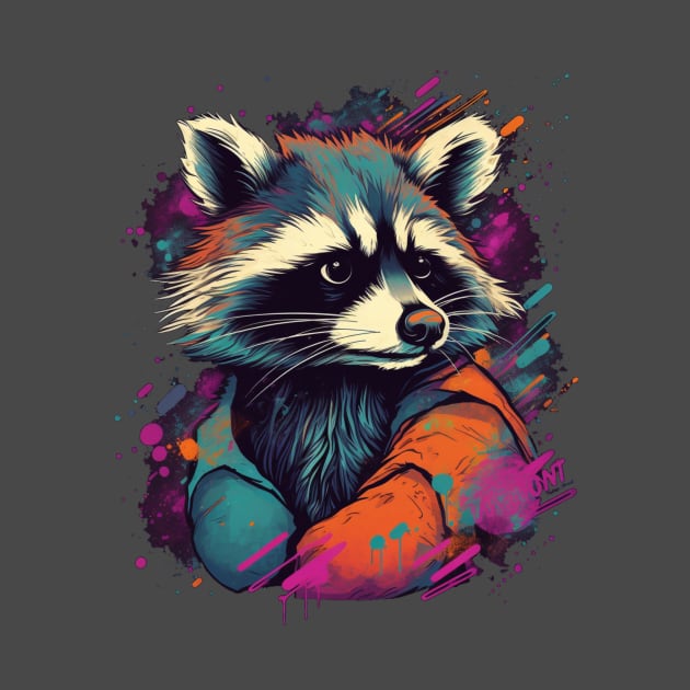 cute raccoon by Pixy Official