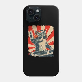 Cool DJ Cat, Funny Cat with Headphones, Stylish Cat Lovers, Unique DJ Cat Kitty Phone Case