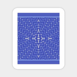 Shibori Ikat Indigo Blue Pattern Magnet