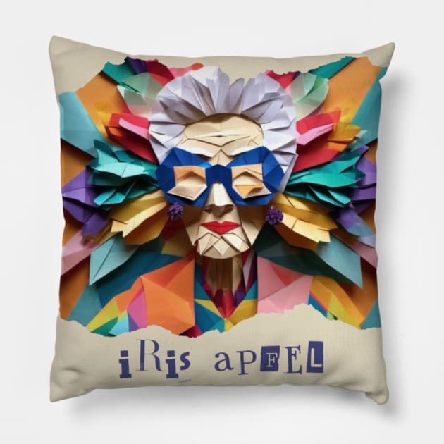 Iris Apfel fashion icon Pillow by Alexander S.