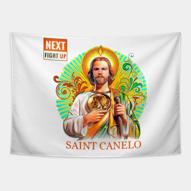 Saint Canelo - Pray For Us Tapestry by NextFightUpApparel