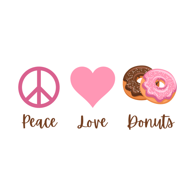 Peace Love Donuts by SearayArtCo