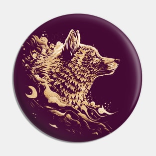 The Majestic Wolf Design Pin