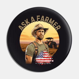 Ask a Farmer, village life, american farm, american flag, gift present ideas Pin