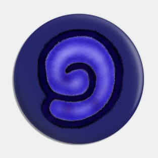 Blue Fossil Shell Pin